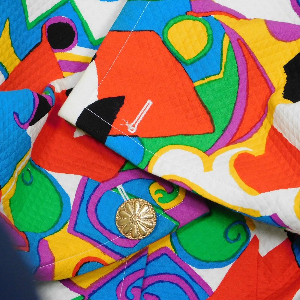 Givenchy Couture Vibrant Color Abstract Jacket 42 - Picture 6 of 7